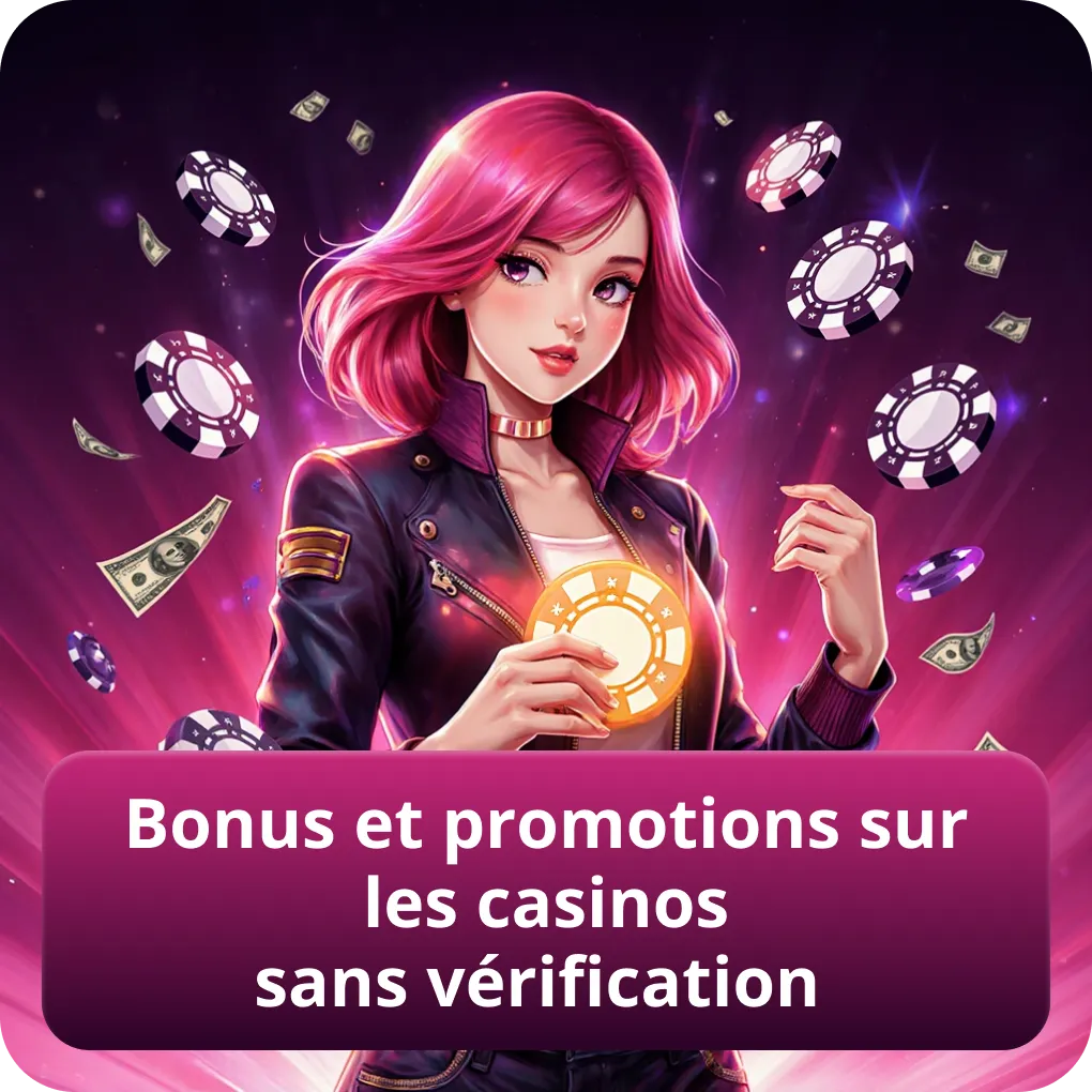 Bonus et promotions sur les casinos sans vérification