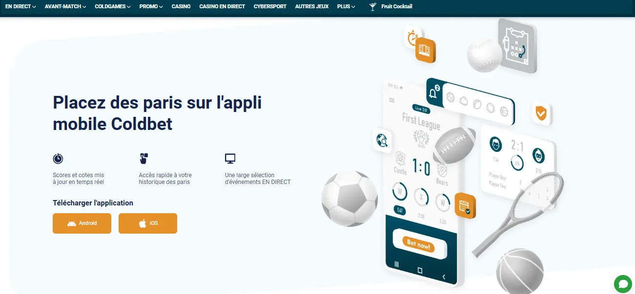 Jeux disponibles sur les applications casino