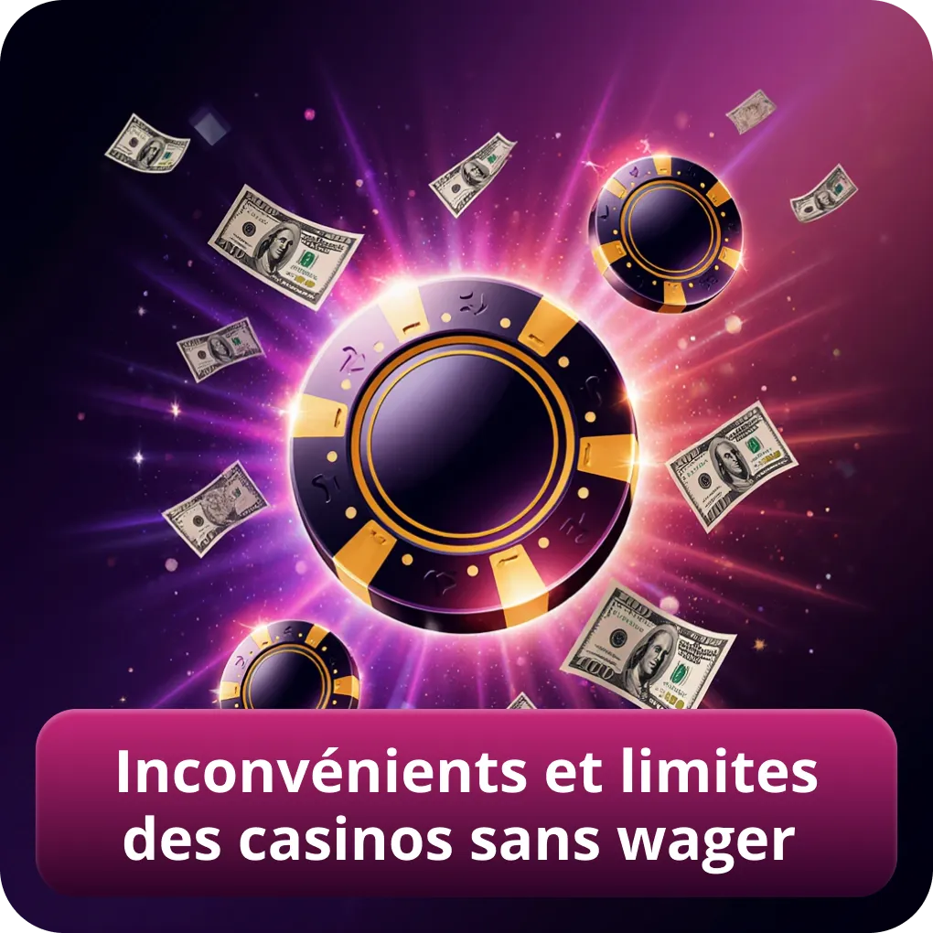 Inconvénients et limites des casinos sans wager