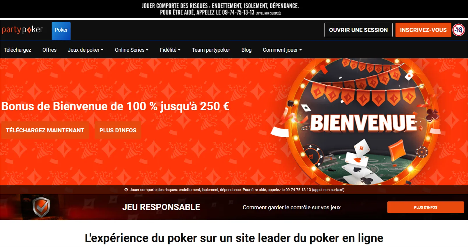 PartyPoker – positionnement poker et logique de bonus débloqué