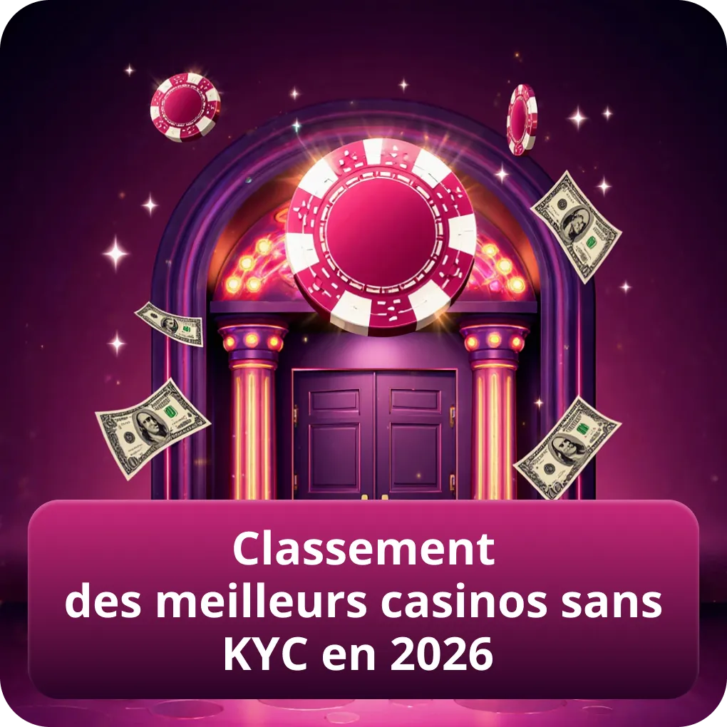 Classement des meilleurs casinos sans KYC en 2026